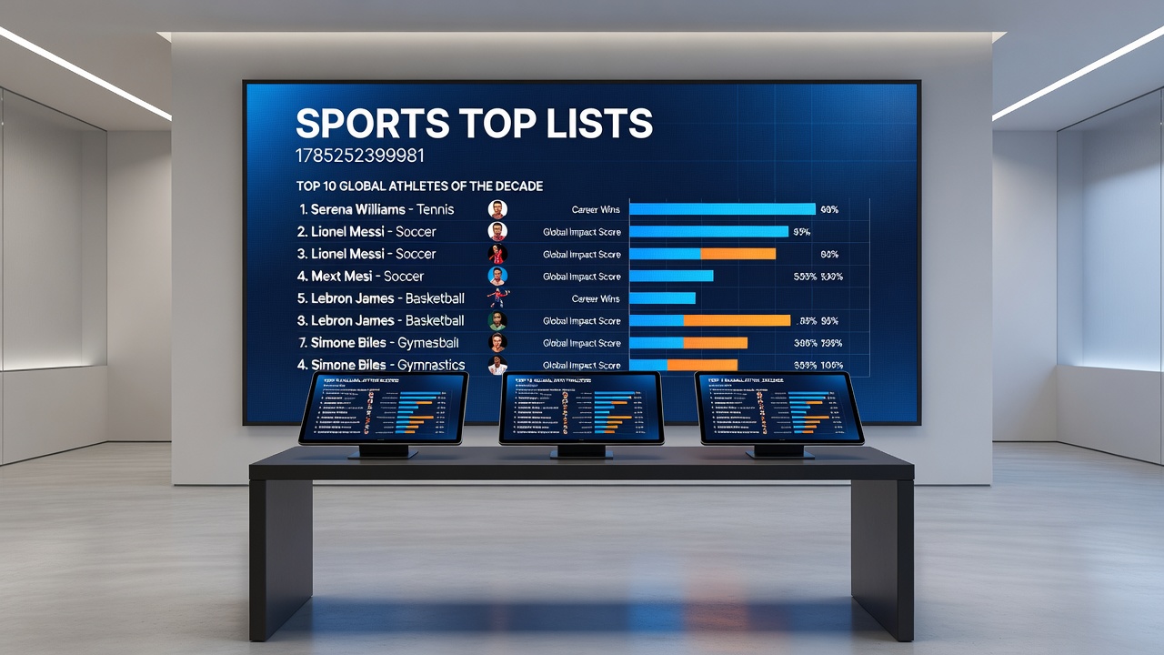 Detailed view of athlete performance data used in top list rankings