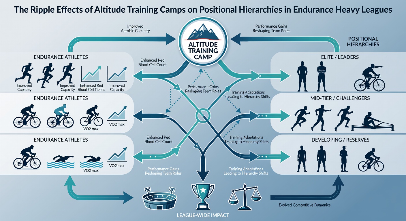 Group of endurance athletes reviewing performance data following an altitude training session